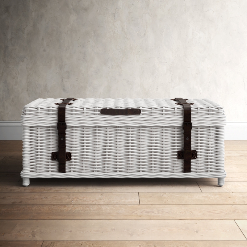 Wicker Coffee Table with Storage