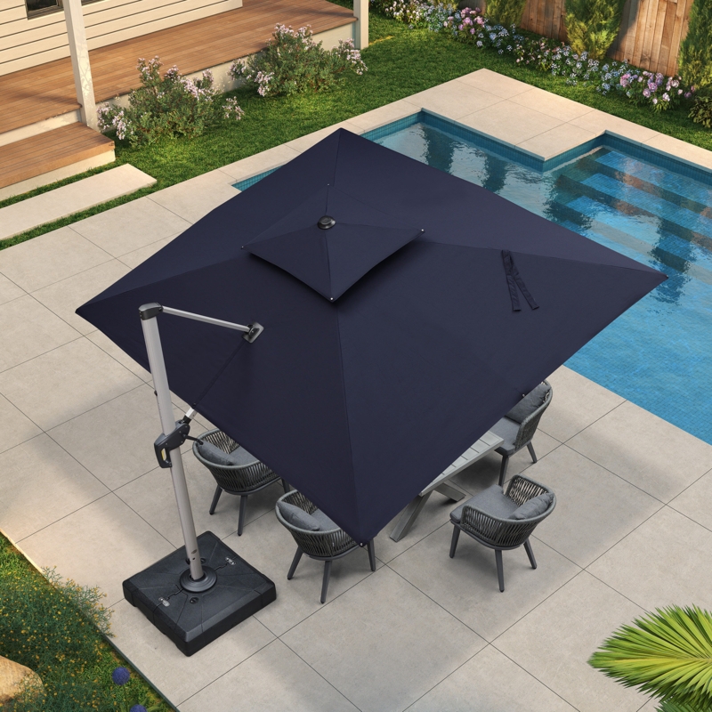 Offset Patio Umbrella for Sun and Rain