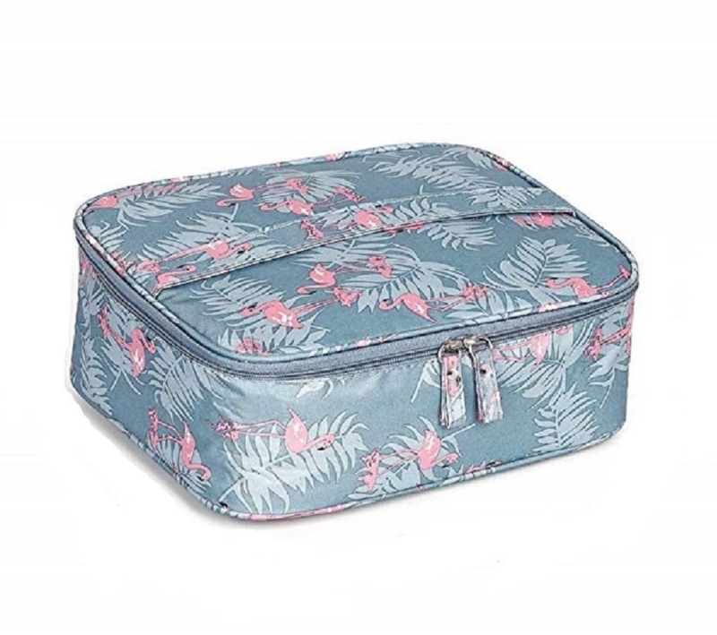 Cosmetic Travel Bag with Adjustable Compartments