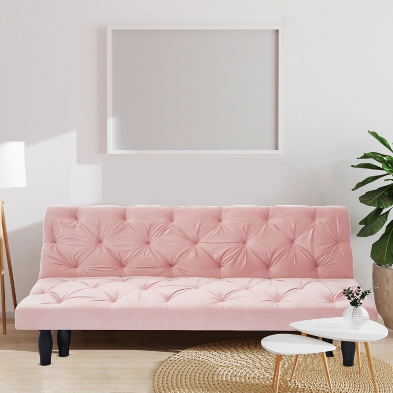 Velvet Upholstered Sofa Bed