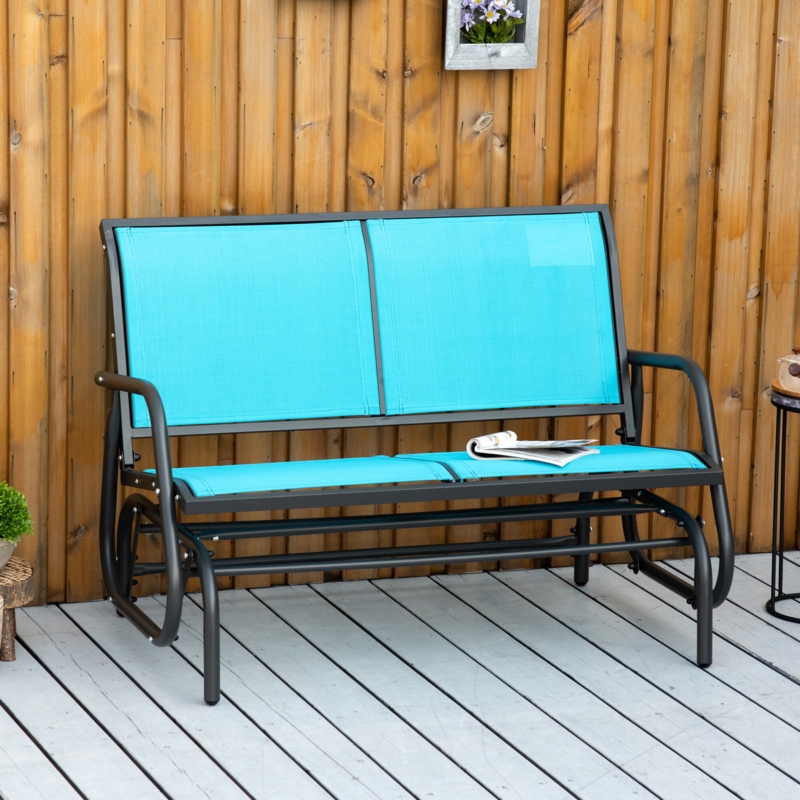 Weather-Resistant 2-Person Patio Glider Bench