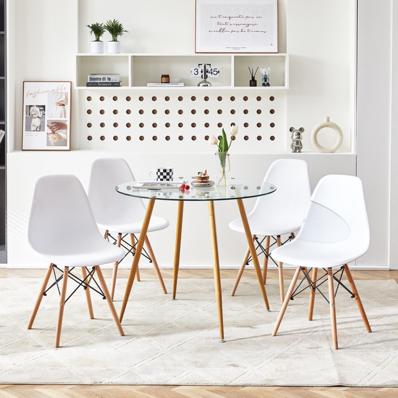 Compact Round Dining Table Set