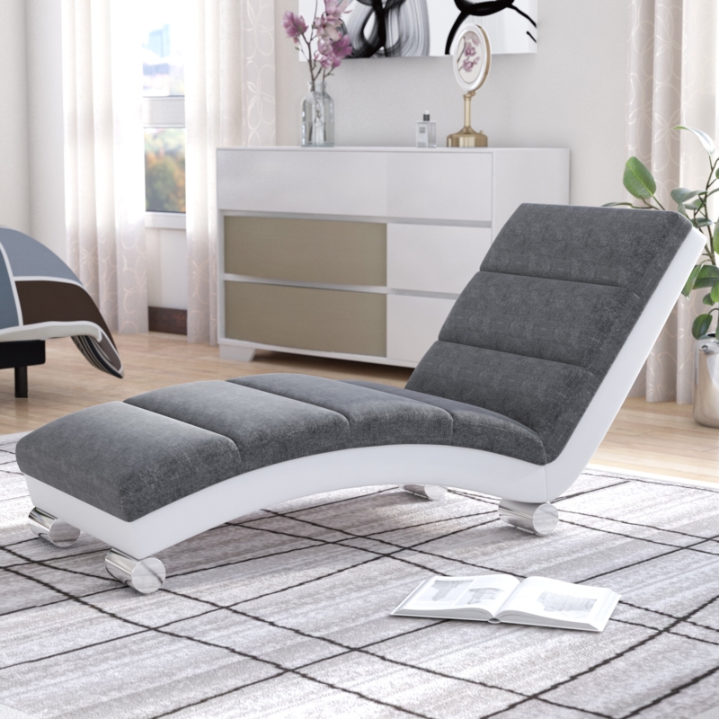Chic Contoured Chaise Lounge