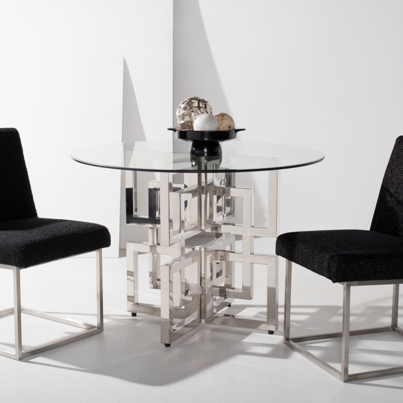 Geometric Stainless Steel Dining Table