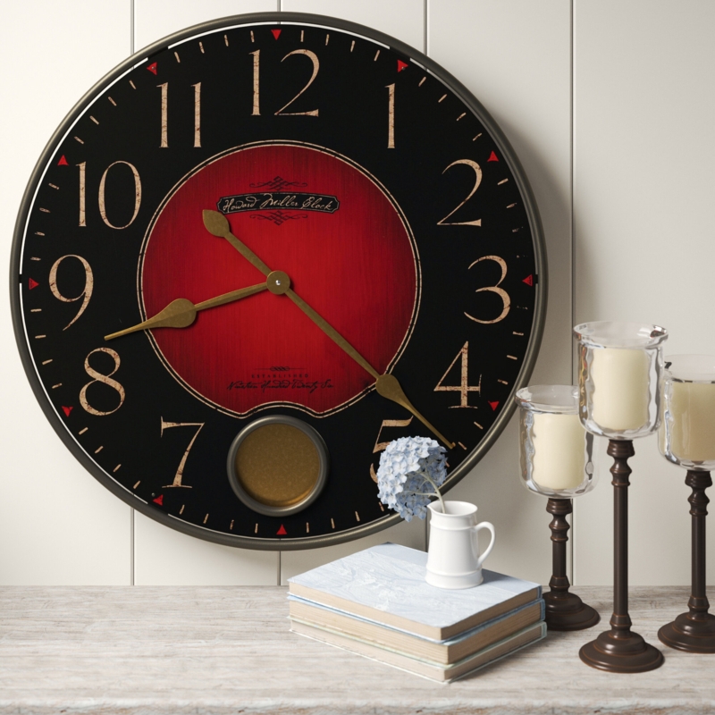 Harmon Quartz Wall Clock with Pendulum Peephole