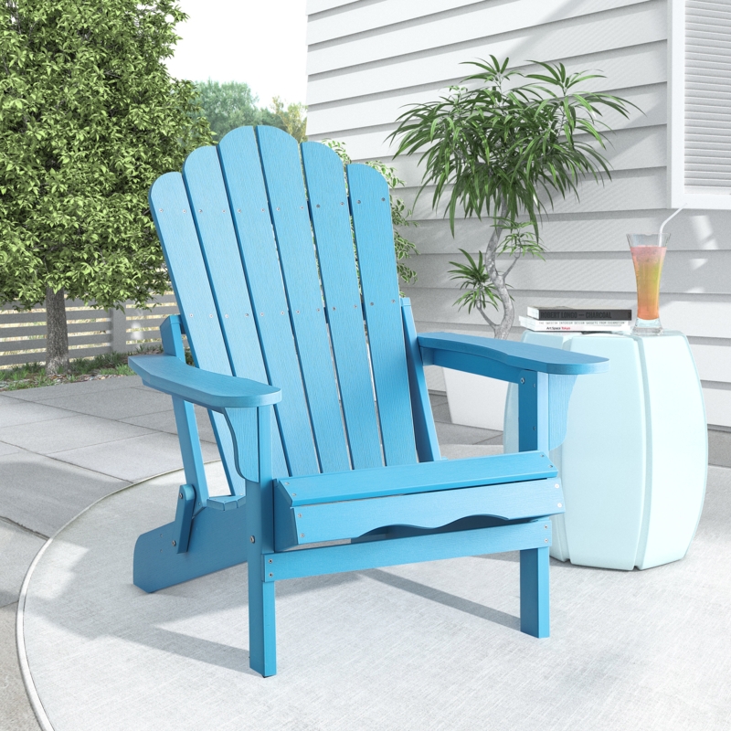 Weather-Resistant Adirondack Chair with Chic Design