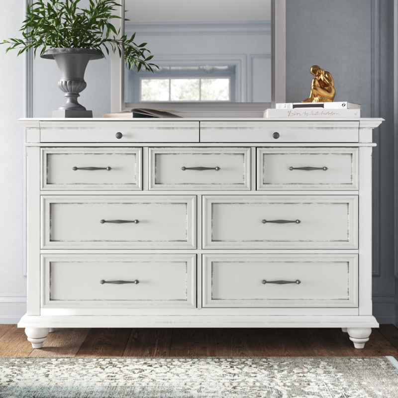 9-Drawer Double Dresser with Accessory Storage