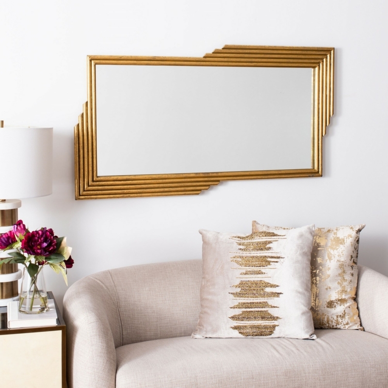 Geometric Gold Foil Wall Mirror
