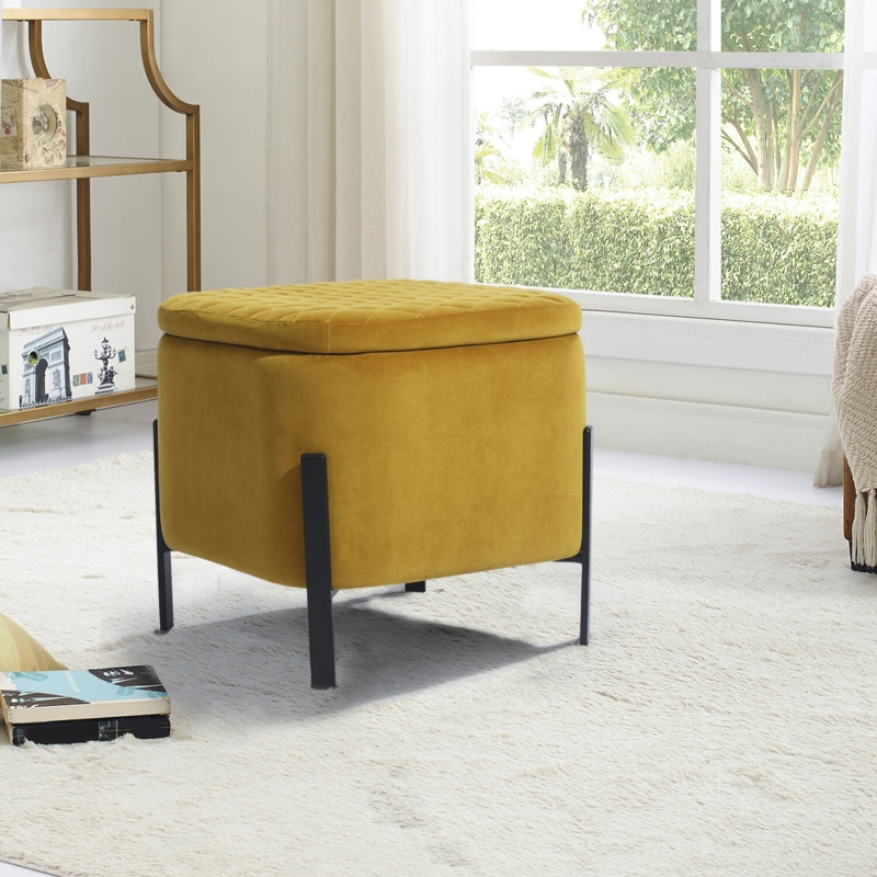 Chic Streamlined Ottoman with Storage