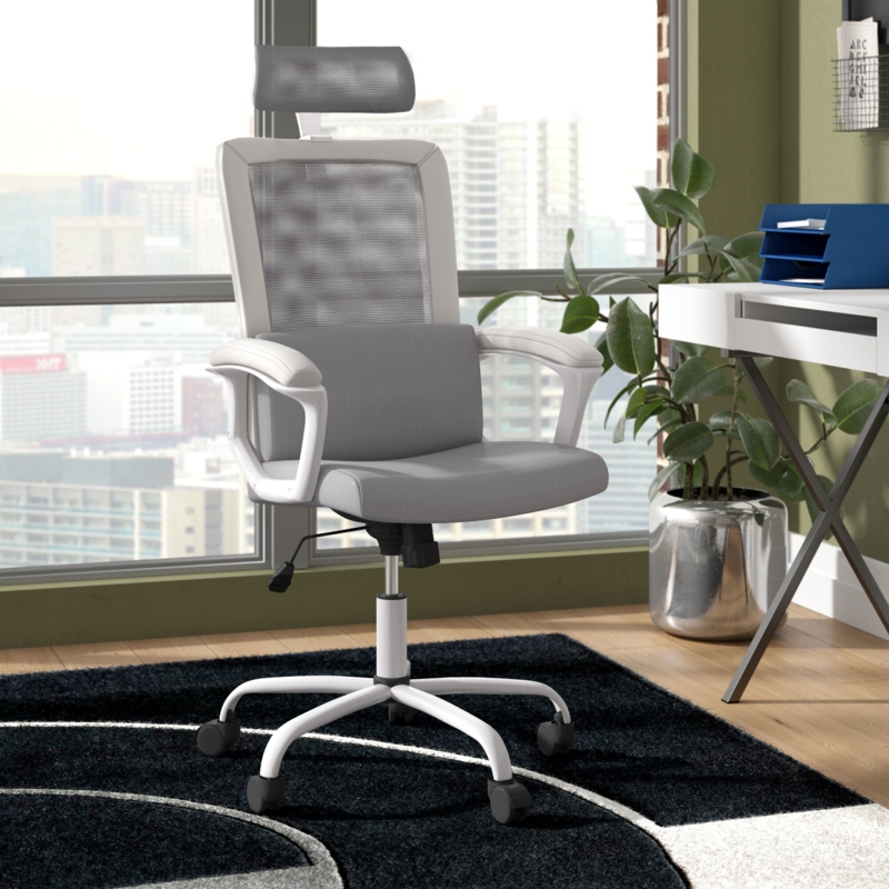 Ergonomic Office Chair with Adjustable Headrest and Lumbar Support