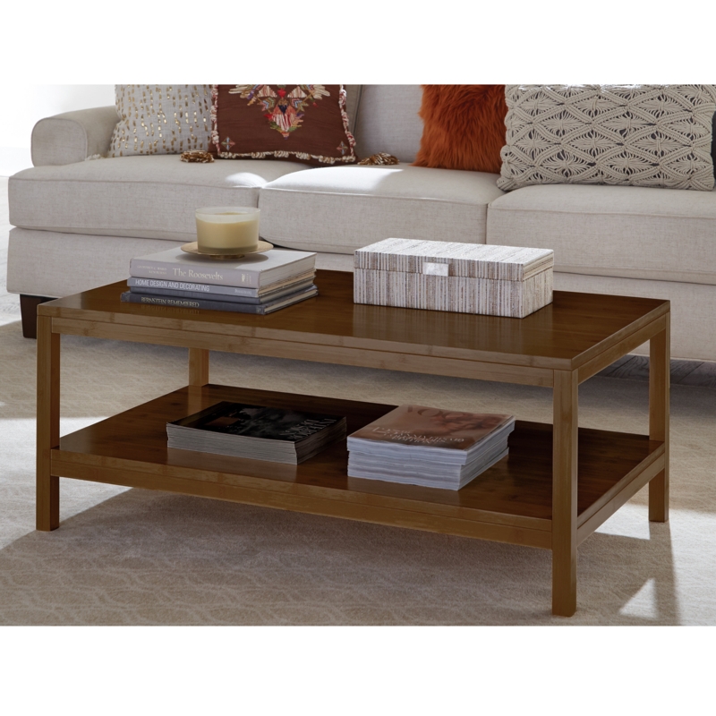Bamboo Coffee Table with Storage