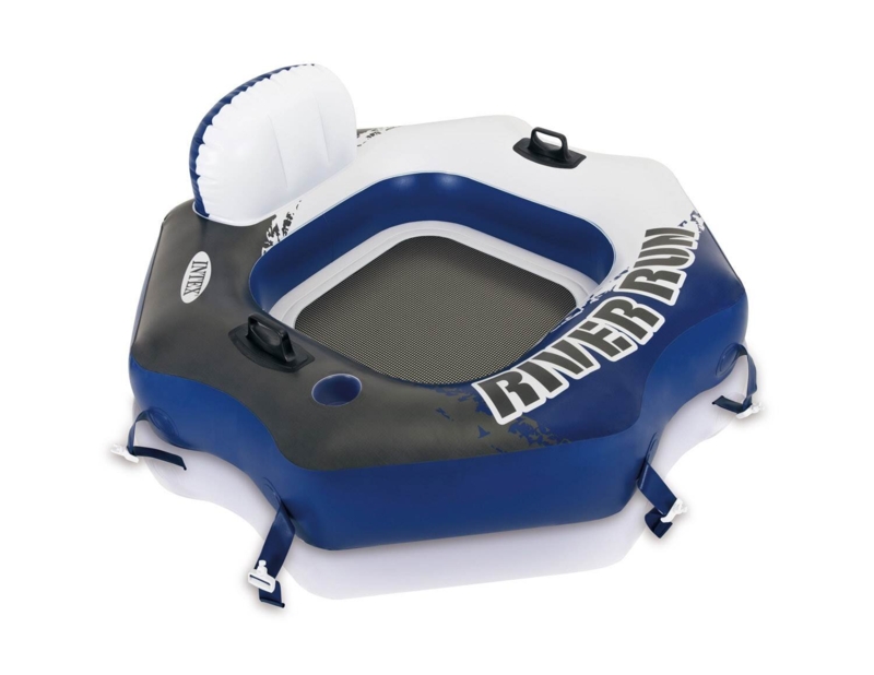 Inflatable 1-Person Floating Tube with Backrest