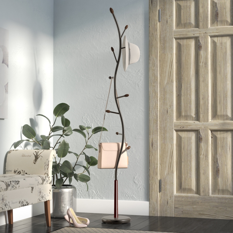 Tree-Inspired Coat Rack with Branch Hooks