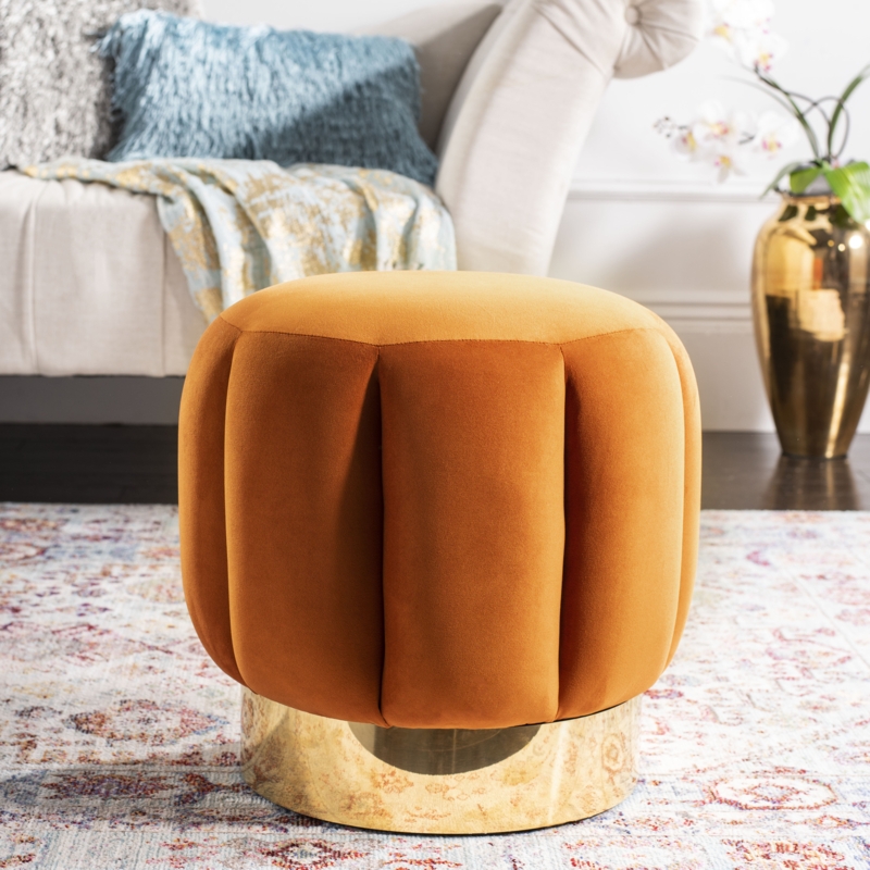 Petite Channel-Tufted Ottoman