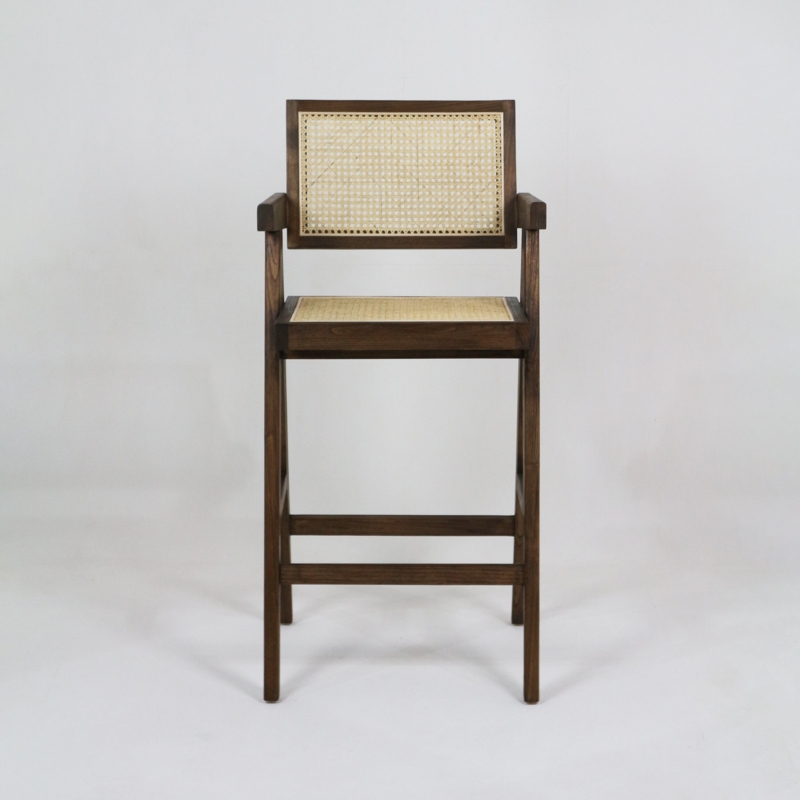 Mid-Century Rattan Counter Height Chair