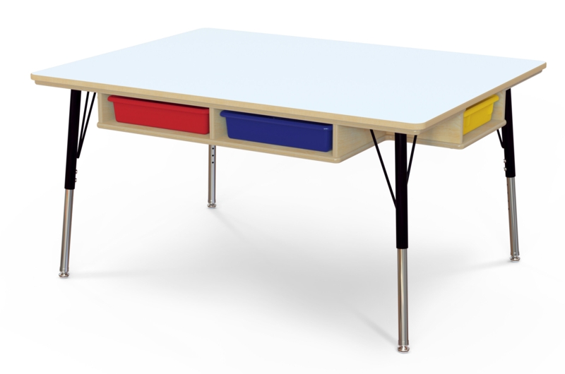 Adjustable Workspace Table with Storage