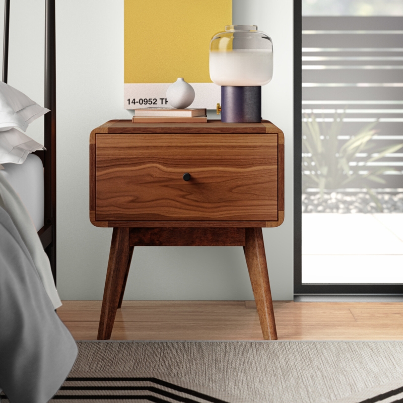 Contemporary Solid Wood Nightstand