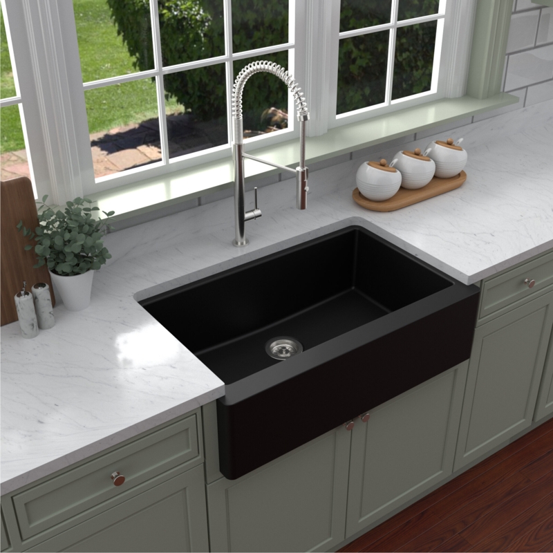 Quartz Single Bowl Apron Front Kitchen Sink