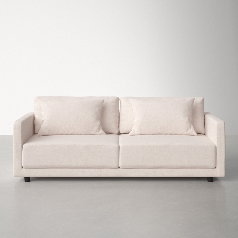 Modern Sofa with Reversible Back Cushions