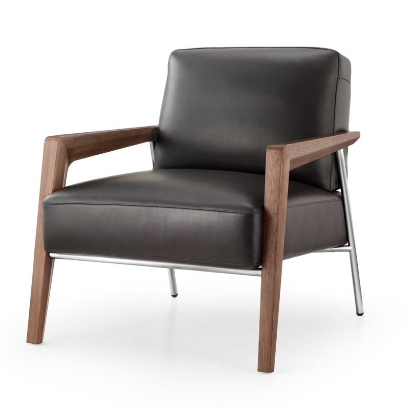 Mid-Century Modern Leather Lounge Chair