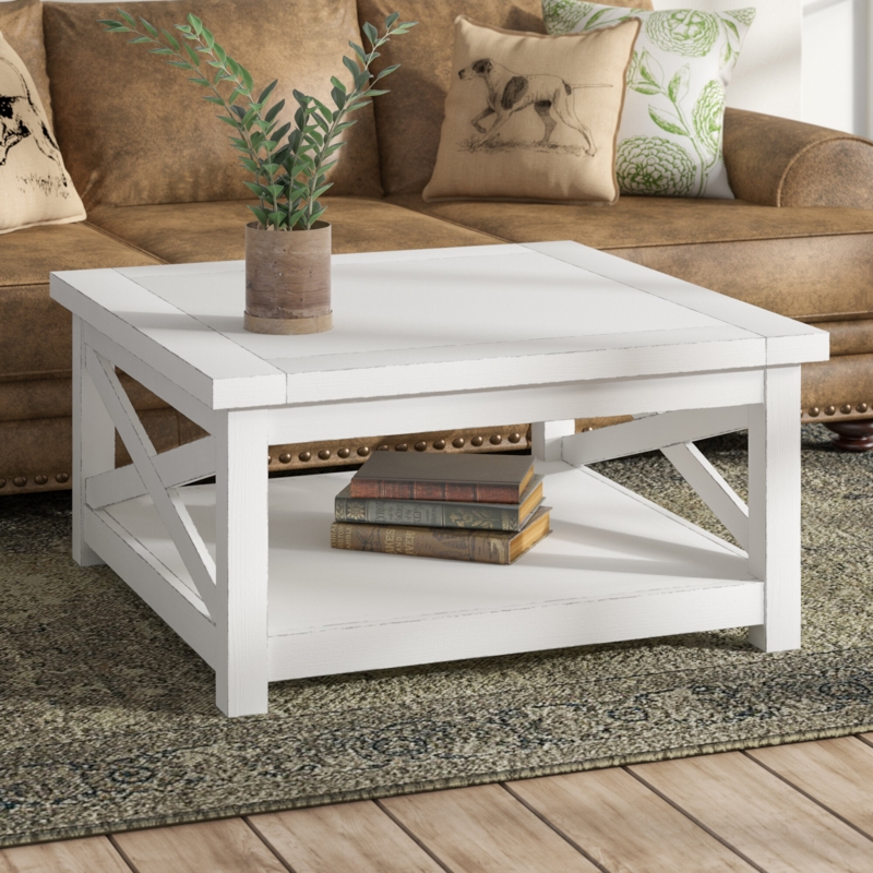 Coastal-Inspired Coffee Table with Storage