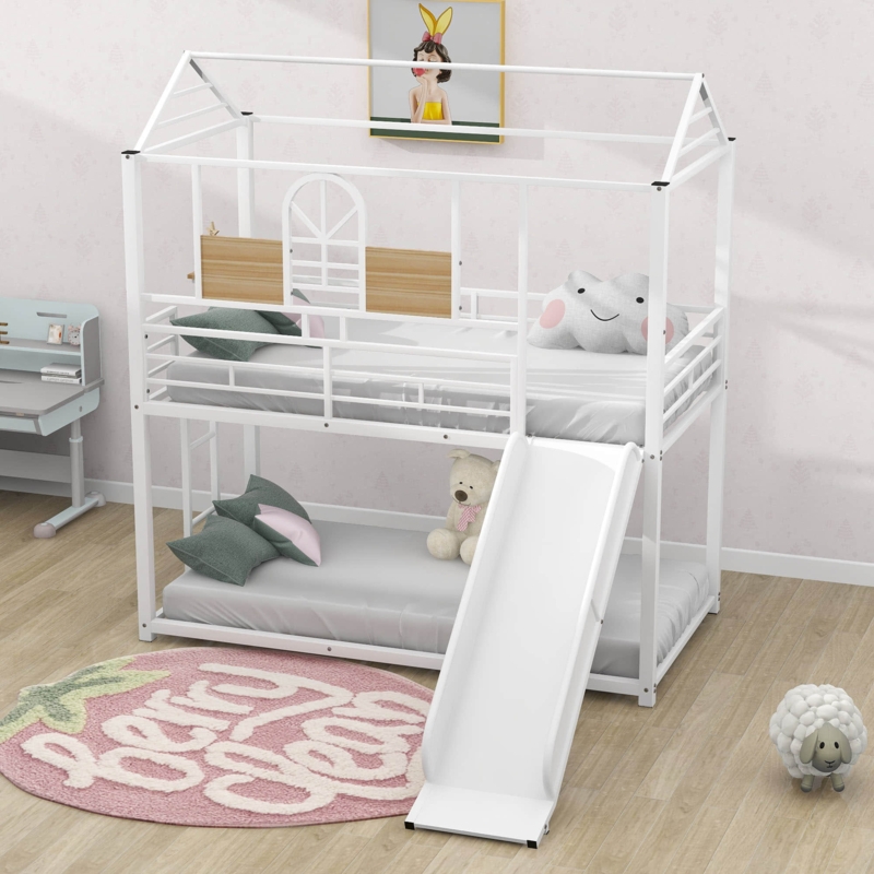 Twin-Over-Twin Playhouse Bunk Bed