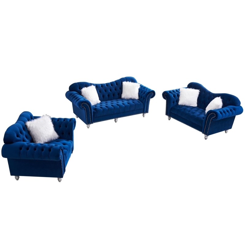 Contemporary Styled Sofa with Button Tufting