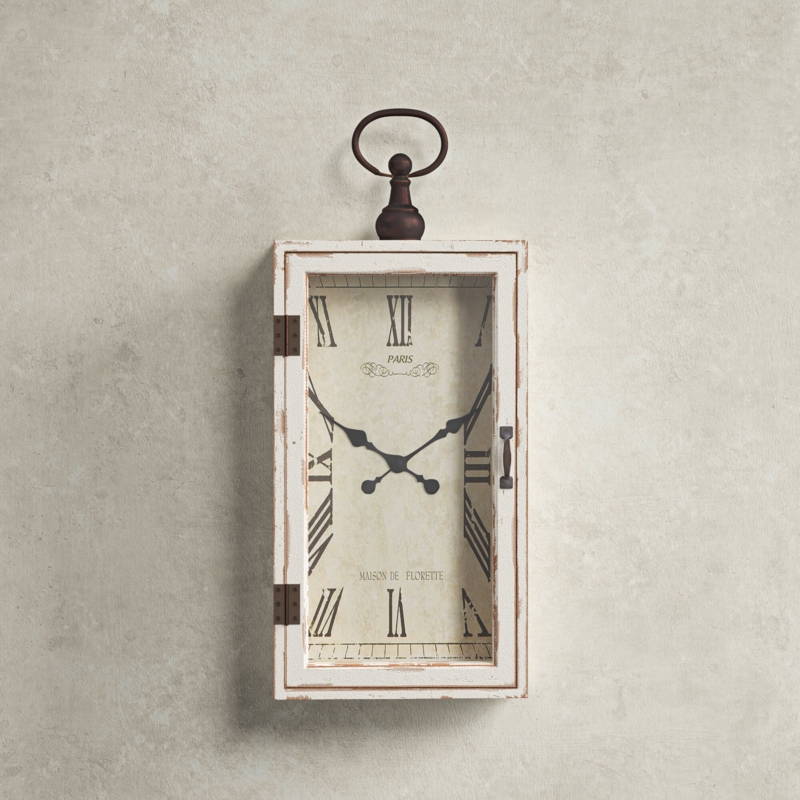 Rustic Analog Wall Clock with Roman Numerals