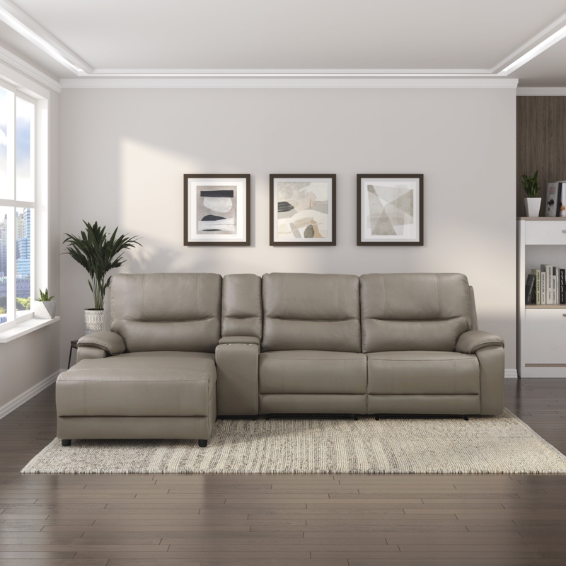 Power Recline Sectional Sofa with USB ports