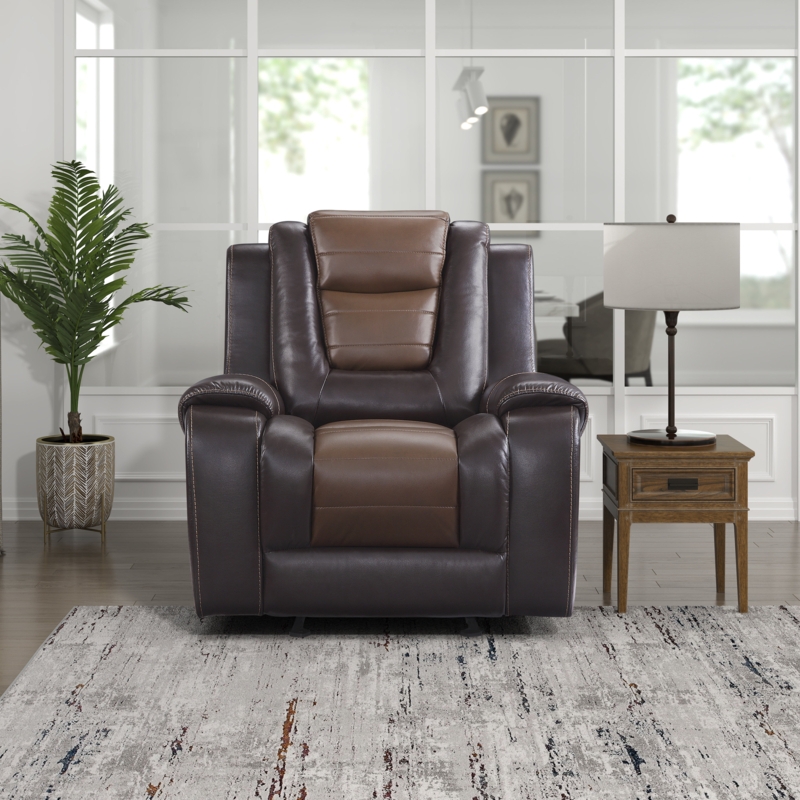 Two-Tone Reclining Living Room Seating