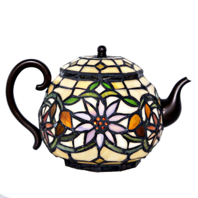 Tiffany-Style Teapot Accent Lamp