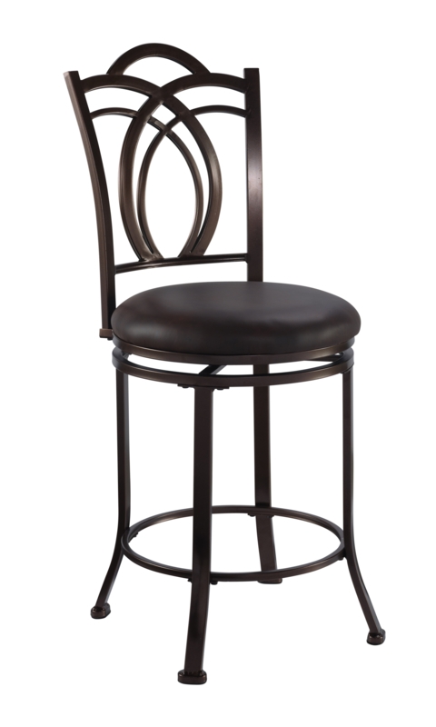 Swivel Bar & Counter Stool with Openwork Full-Back