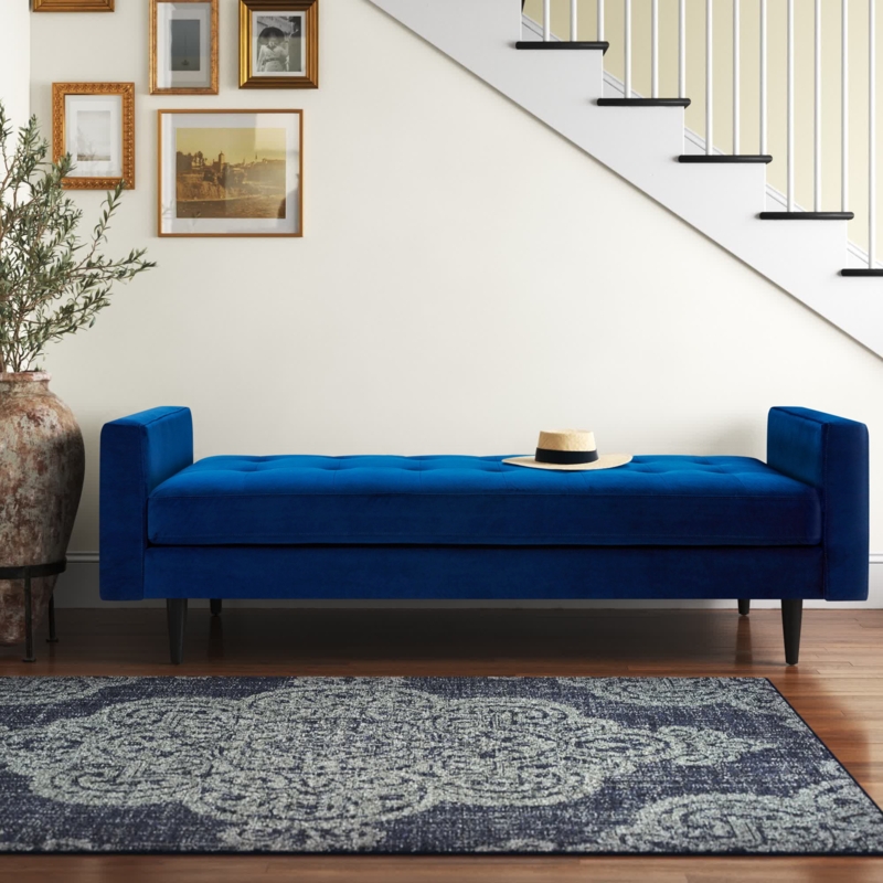 Upholstered Bench with Button-Tufting