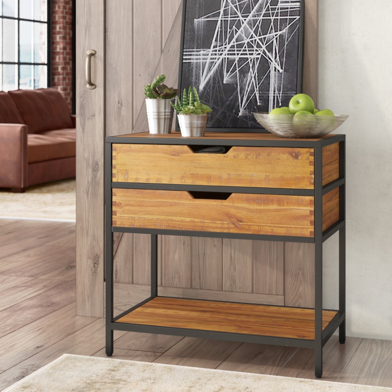 Eco-Friendly Chest with Drawers and Shelf