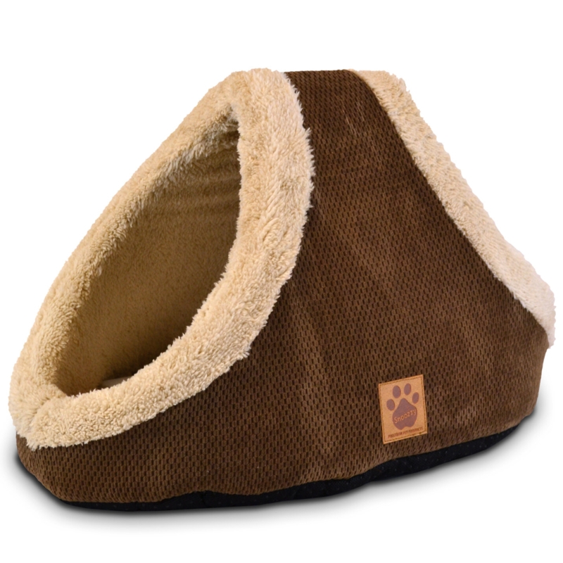 Hooded Plush Pet Bed for Small Animals