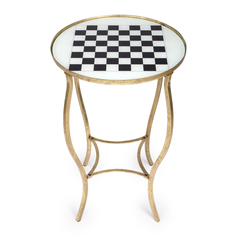 Glimmer Game Table with Gold Finish
