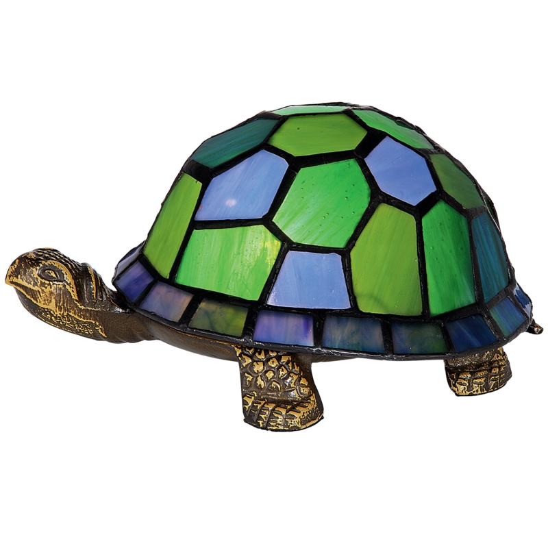 Baby Turtle Stained Glass Table Lamp