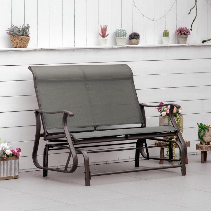 Gliding Outdoor Chair with Mesh Seat