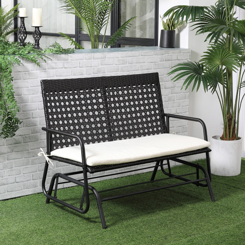 Double Bench Glider with Weather-Resistant Material