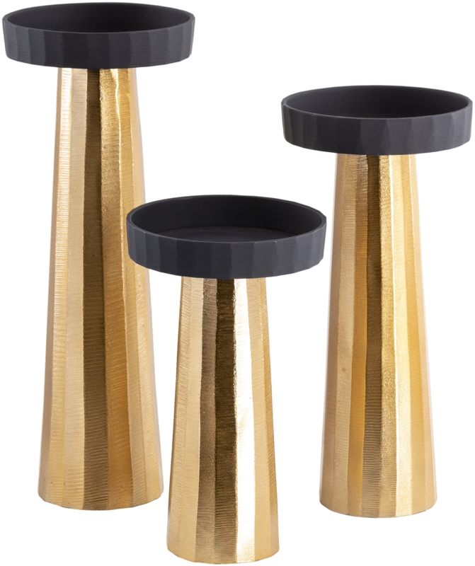 Set of Three Tabletop Candle Holders