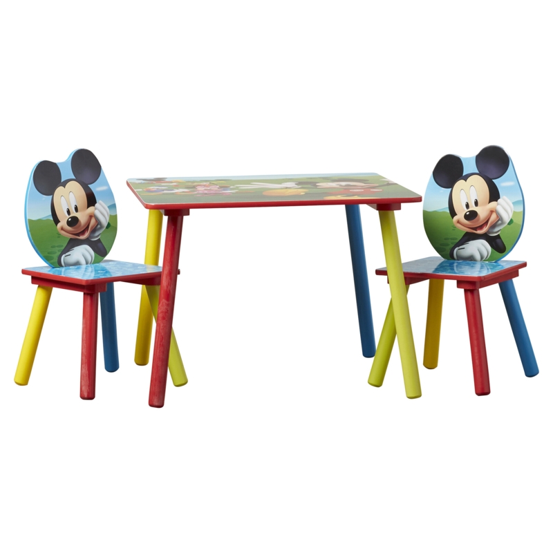 Mickey Mouse Kids 3 Piece Writing Table and Chair Set