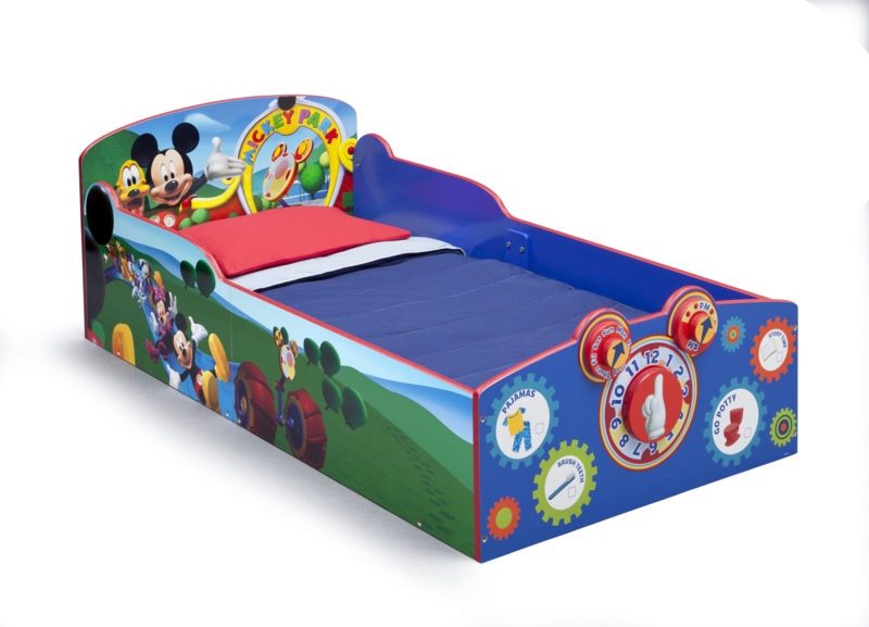 Disney-inspired Toddler Bed with Clock & Checklist