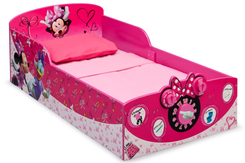 Kids' Disney Bed with Clock and Checklist