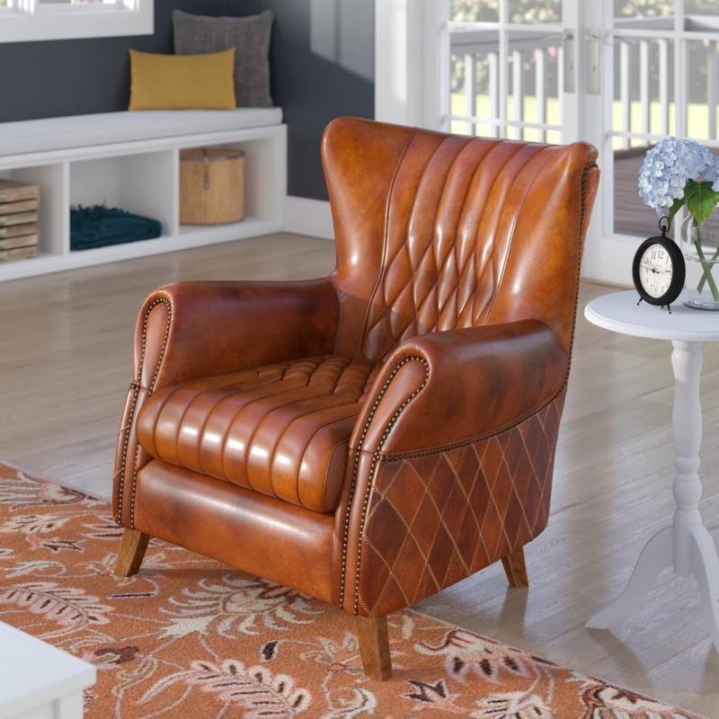 Classic Aniline Leather Armchair