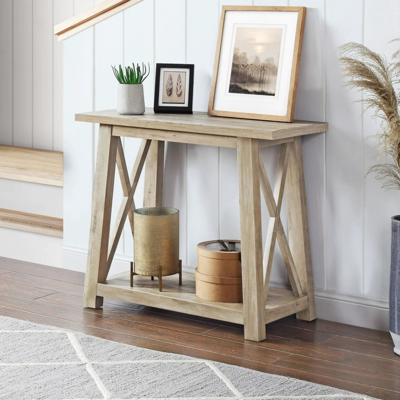Modern Farmhouse Console Table with Storage