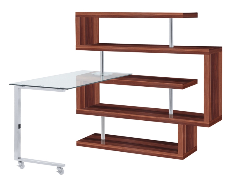 Writing Desk with Swivel Function and Open Storage