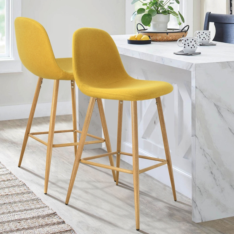 Set of 2 Streamlined Counter Stools