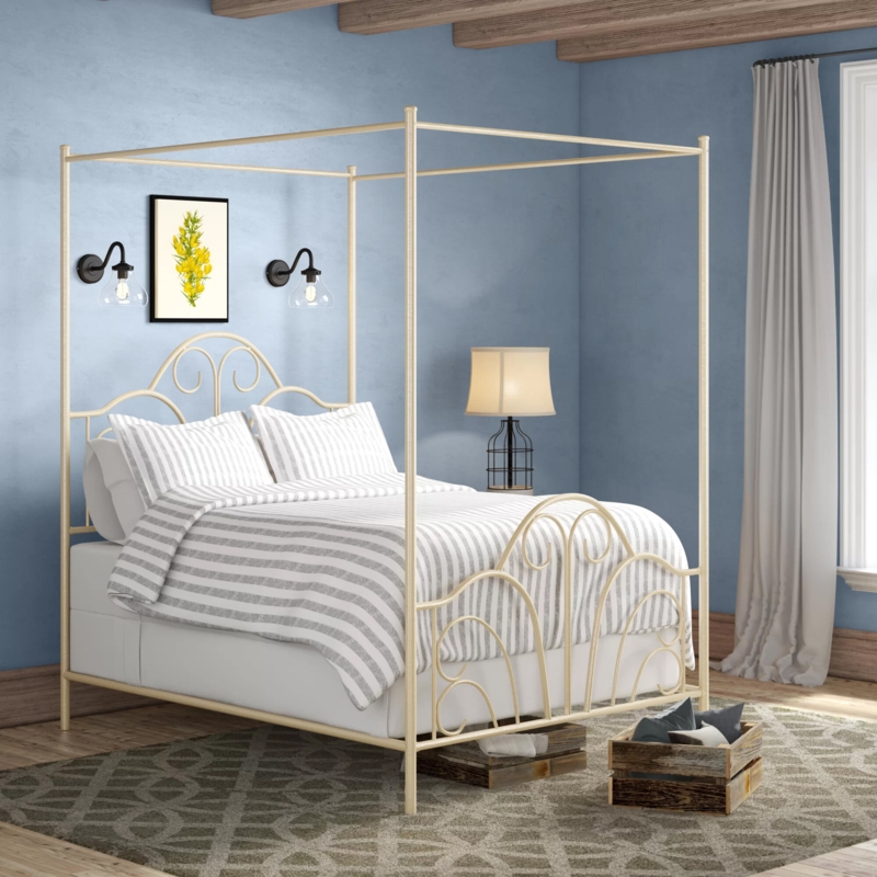 Glamorous Four-Poster Steel Bed