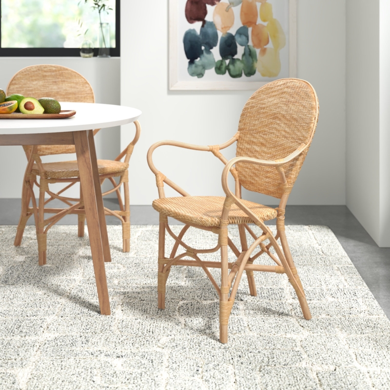 Classic Rattan Dining Chairs Set
