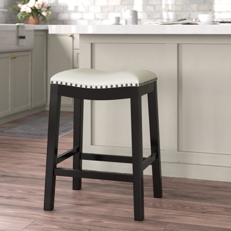 Luxury Kitchen Bar stool , high stool ,deep button stool ,real leather  stool